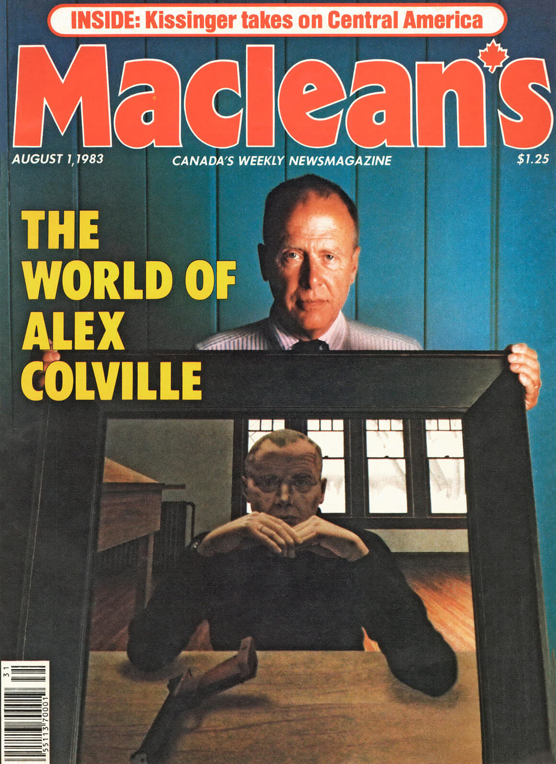 Art Canada Institute, Alex Colville, Couverture du magazine Maclean’s mettant en vedette « The World of Alex Colville, »
