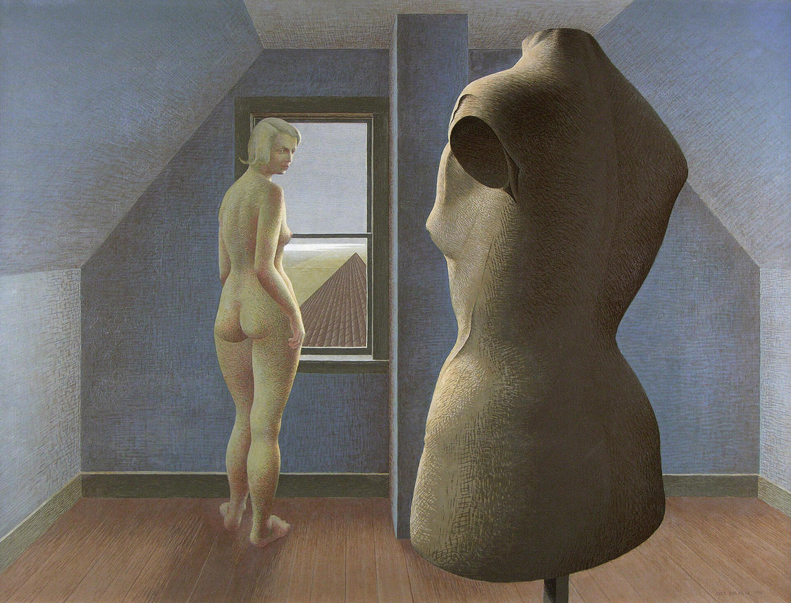 Art Canada Institute, Alex Colville, Nude and Dummy (Nu et mannequin), 1950