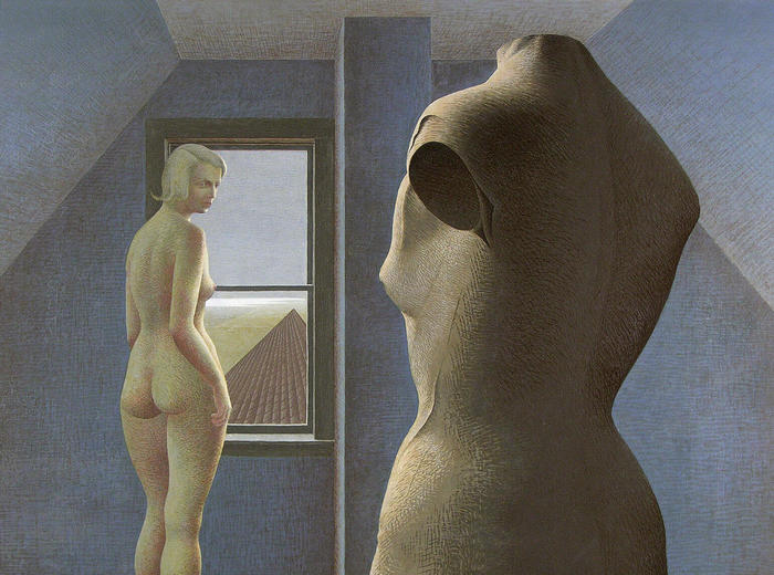 Alex Colville, Nude and Dummy, 1950