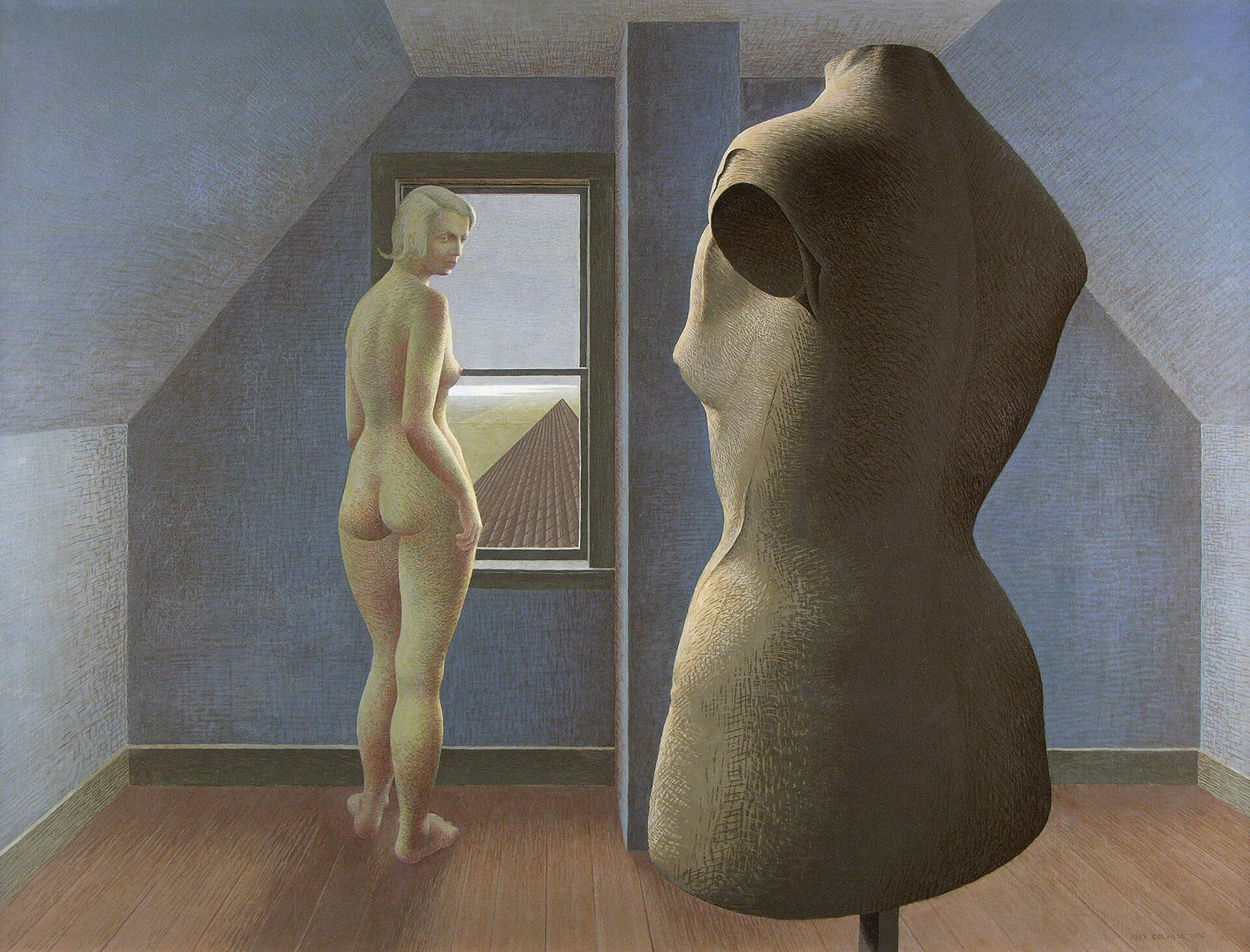 Alex Colville, Nude and Dummy, 1950