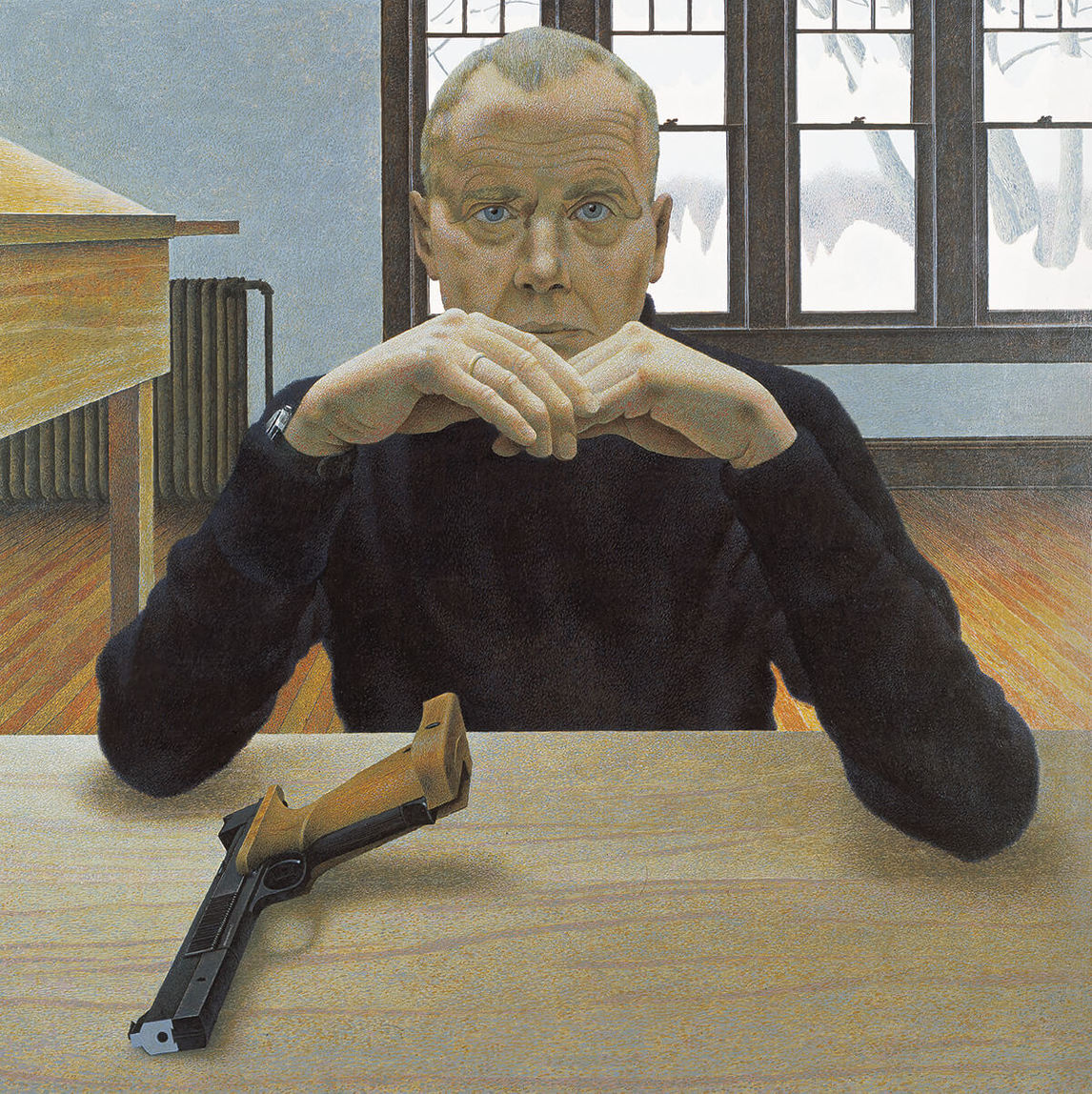 Art Canada Institute, Alex Colville, Target Pistol and Man (Pistolet de tir et homme), 1980