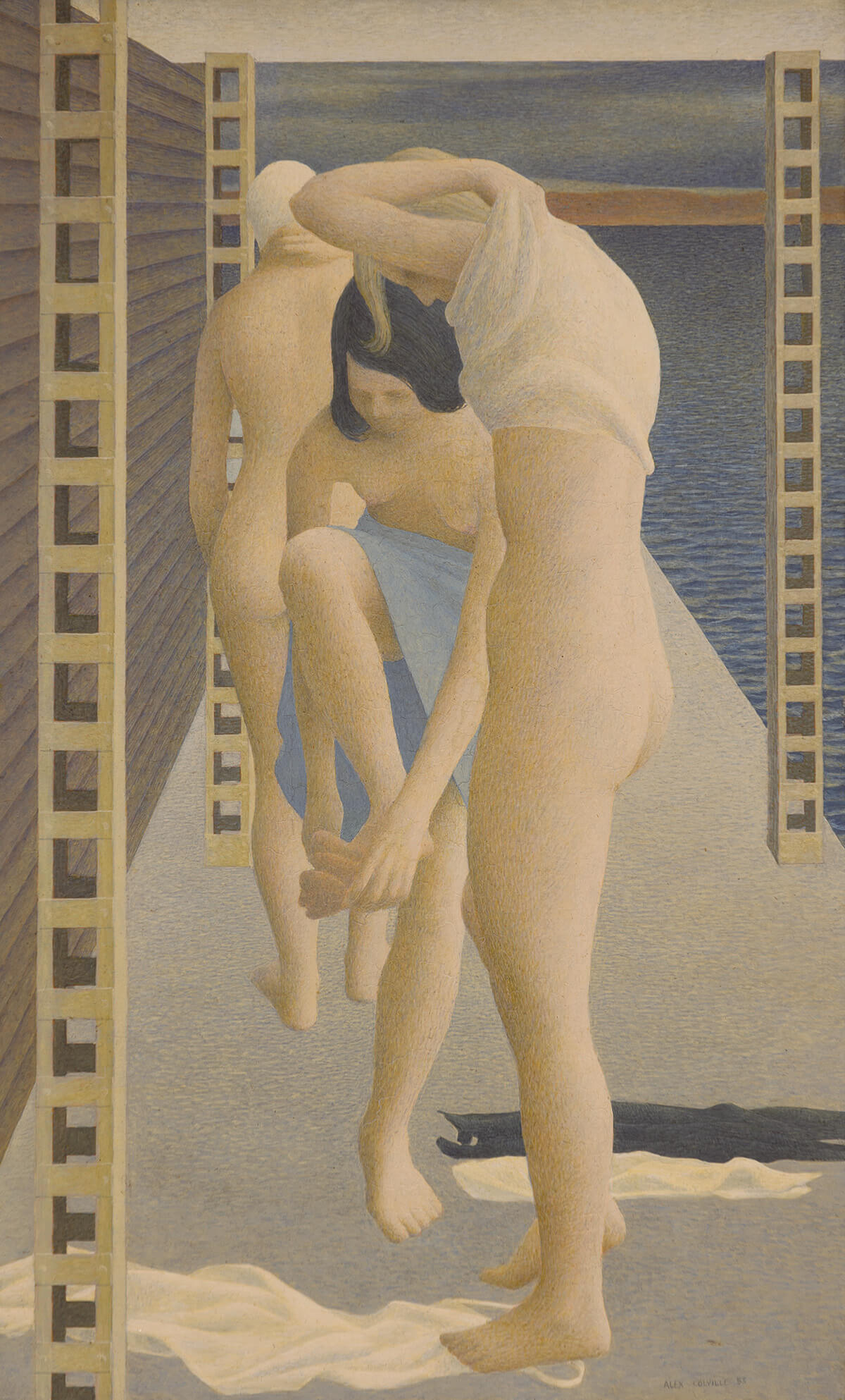 Alex Colville, Three Girls on a Wharf, 1953