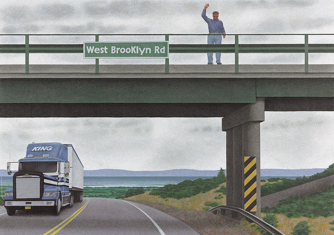 Art Canada Institute, Alex Colville, West Brooklyn Road (Chemin West Brooklyn), 1996