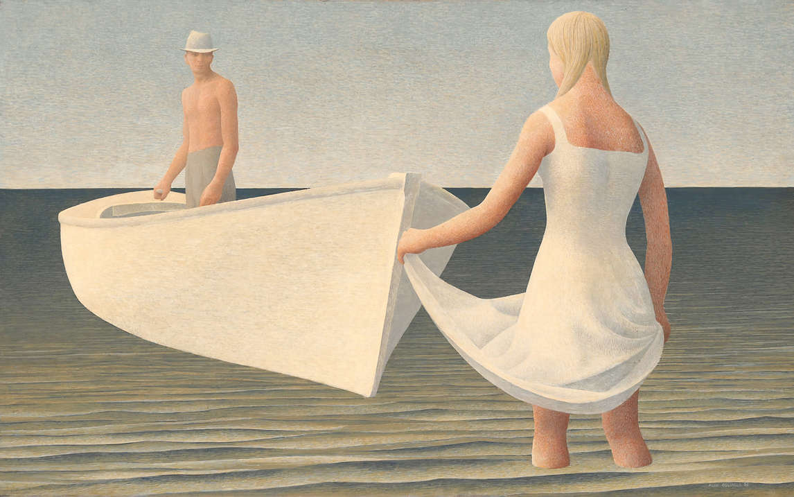 Art Canada Institute, Alex Colville, Woman, Man, and Boat, 1952