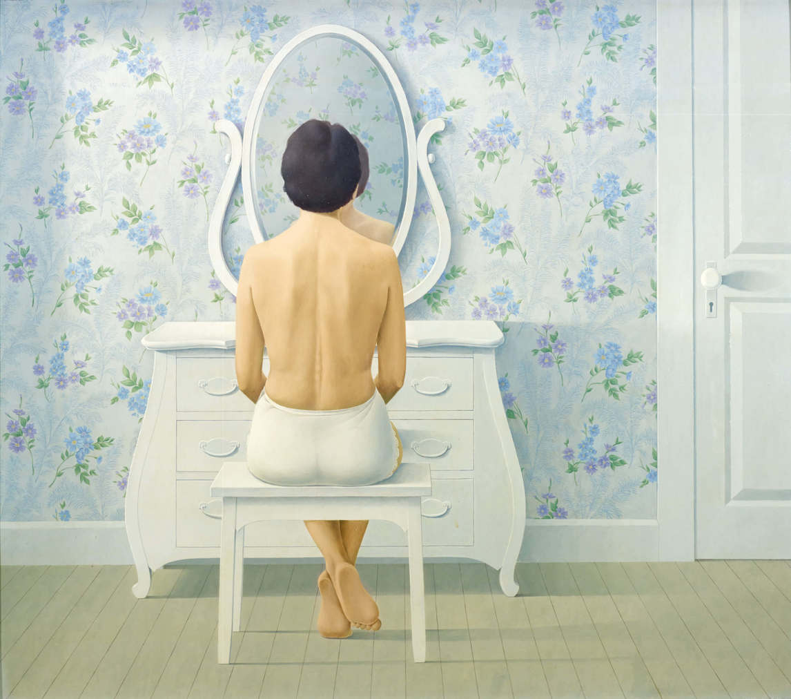 Art Canada Institute, Alex Colville, Woman at a Dresser (Femme à sa coiffeuse), 1964, par Christopher Pratt