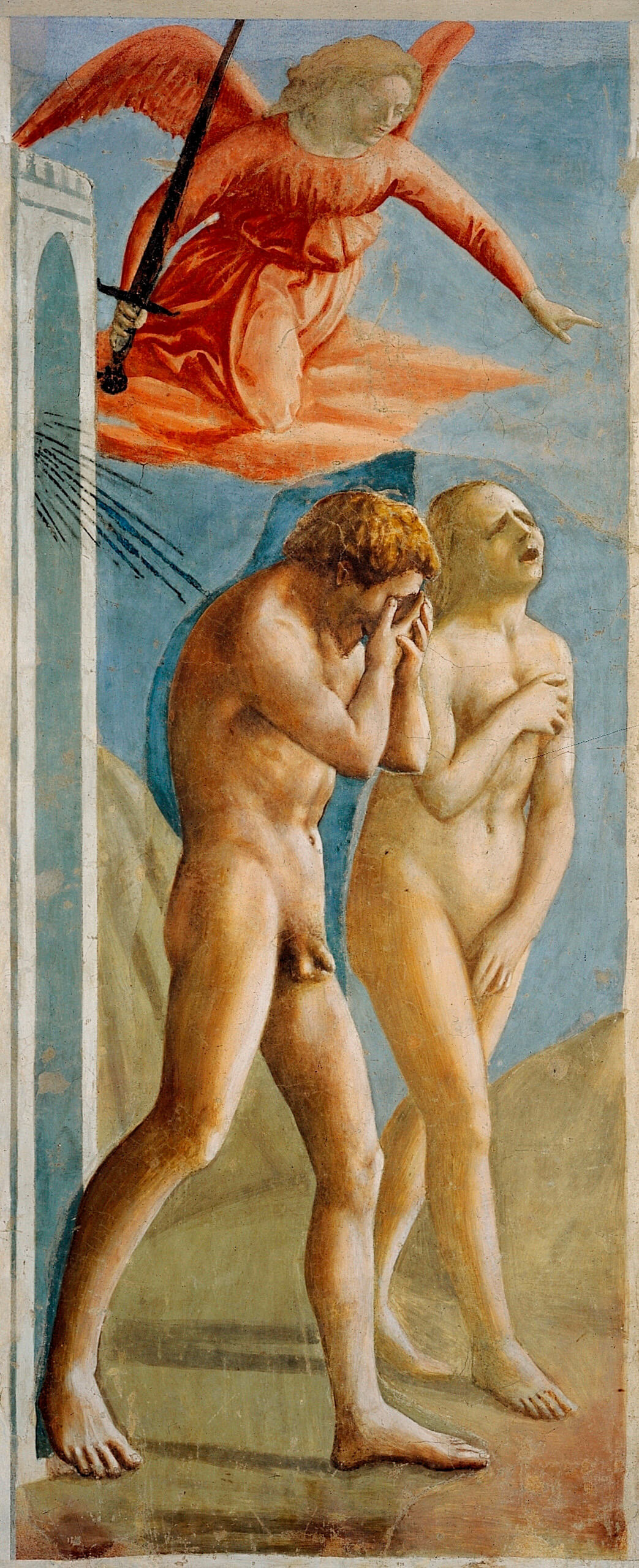 Art Canada Institute, Alex Colville, Adam et Ève chassés de l’Éden v. 1426-1428 (retouchée en 1680, et restaurée en 1980), par Masaccio.
