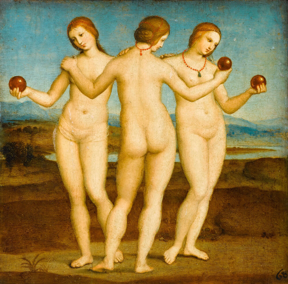 Art Canada Institute, Alex Colville, The Three Graces, c. 1504, by Raphael Sanzio da Urbino