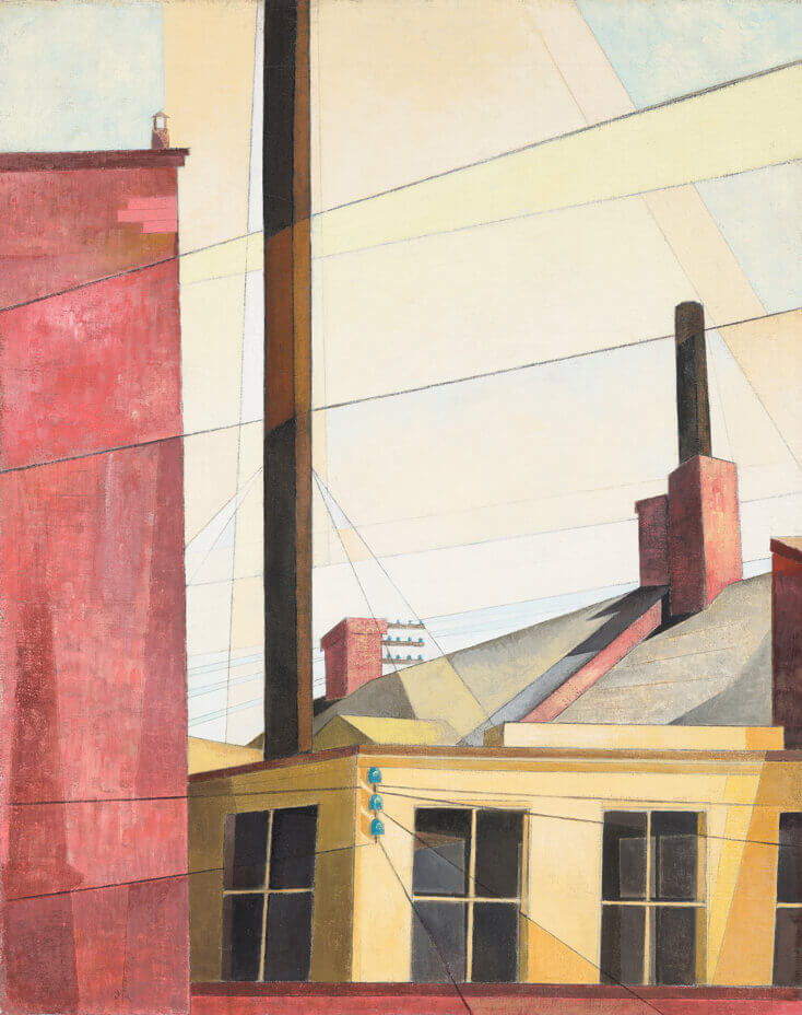 Art Canada Institute, Charles Demuth, From the Garden of the Chateau, 1921 (reworked 1925)