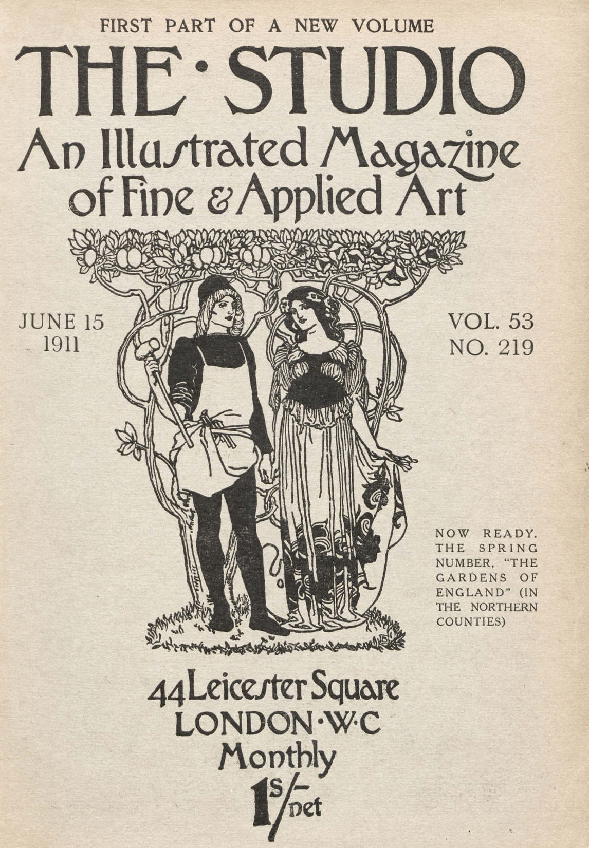 Art Canada Institute, photograph of the cover of The Studio 53, no. 219 (June 15, 1911)