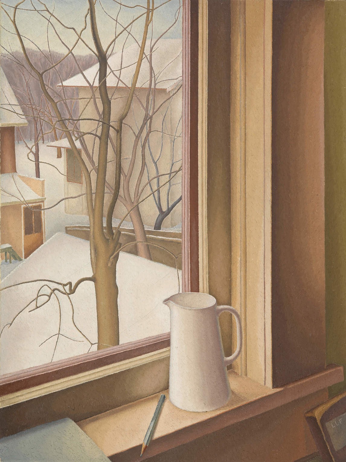 Art Canada Institute, Lionel LeMoine Fitzgerald, From an Upstairs Window, Winter, c. 1950–51