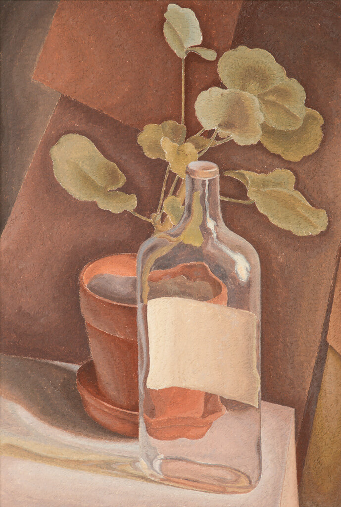 Art Canada Institute, Lionel LeMoine Fitzgerald, Geranium and Bottle, 1949