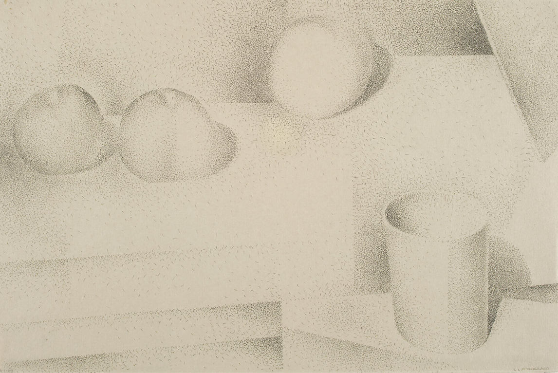 Art Canada Institute, Lionel LeMoine Fitzgerald, Green Cup and Three Apples, 1949