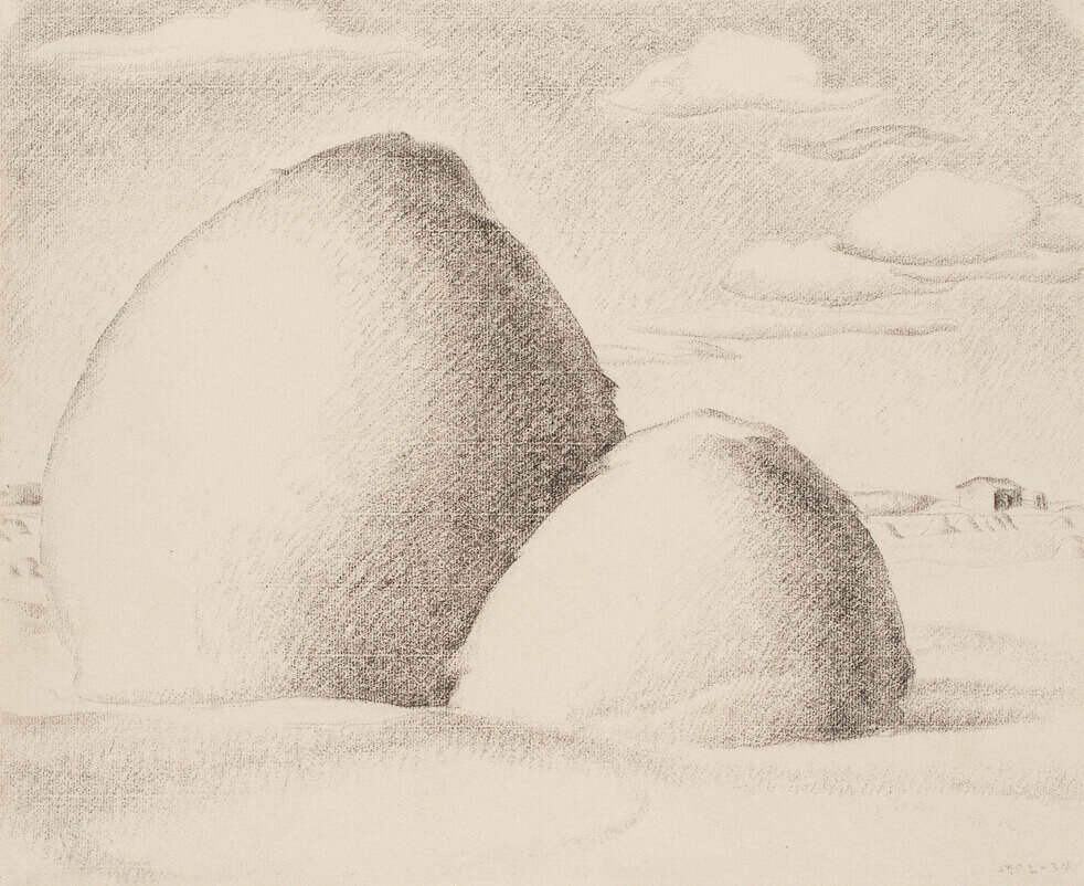 Art Canada Institute, Lionel LeMoine Fitzgerald, Haystacks, 1934