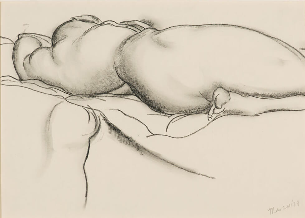 Art Canada Institute, Lionel LeMoine Fitzgerald, Nude Reclining on Bed, 1928