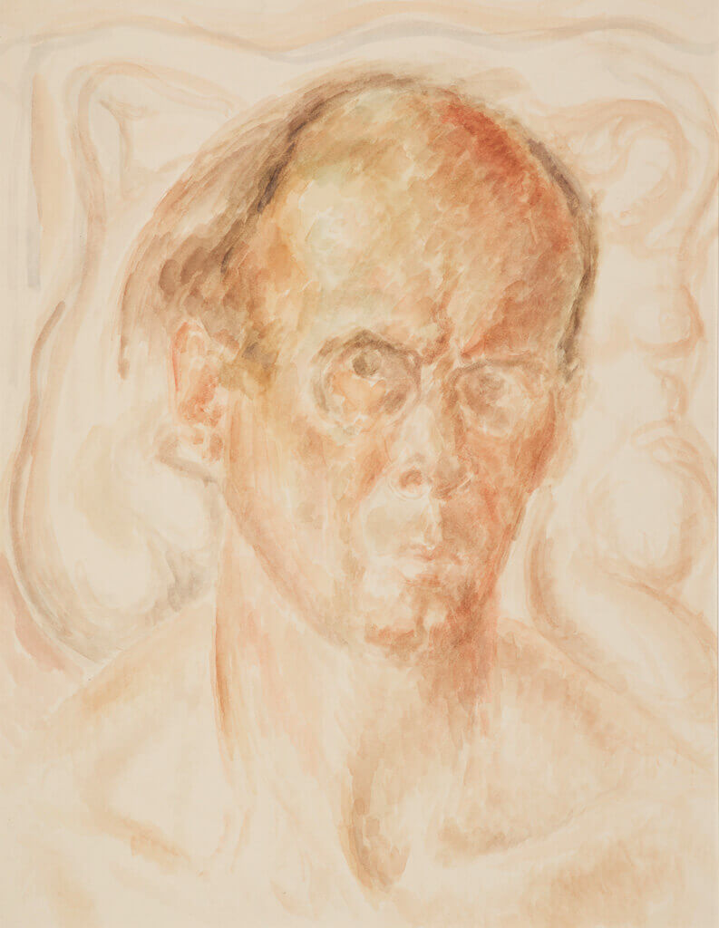 Lionel LeMoine FitzGerald, Autoportrait (buste), v. 1945