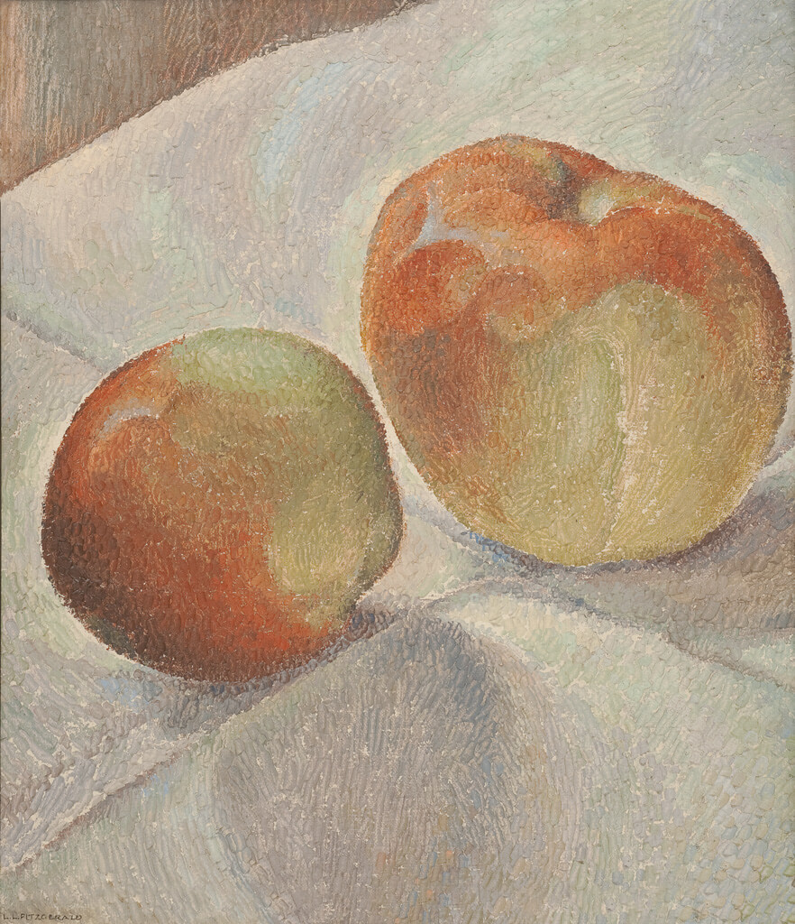 Art Canada Institute, Lionel LeMoine FitzGerald, Still Life, Two Apples, c. 1940