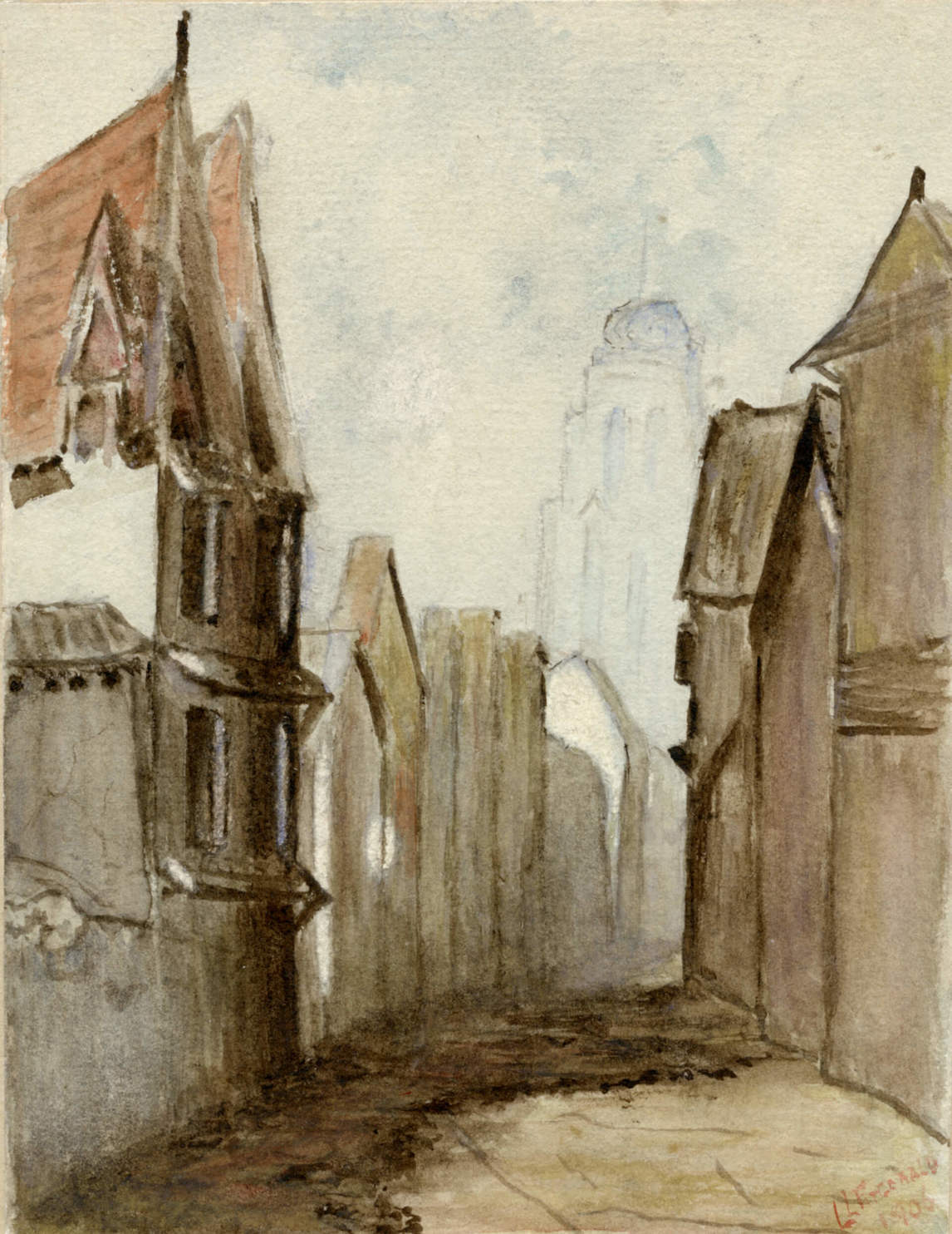 Art Canada Institute, Lionel LeMoine Fitzgerald, A Street in Rouen, 1906