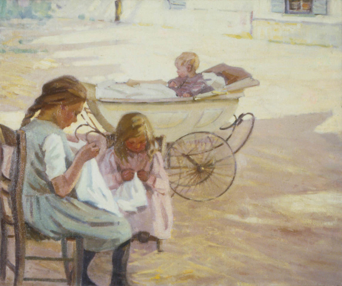 Art Canada Institute, Helen McNicoll, Minding Baby, c. 1911