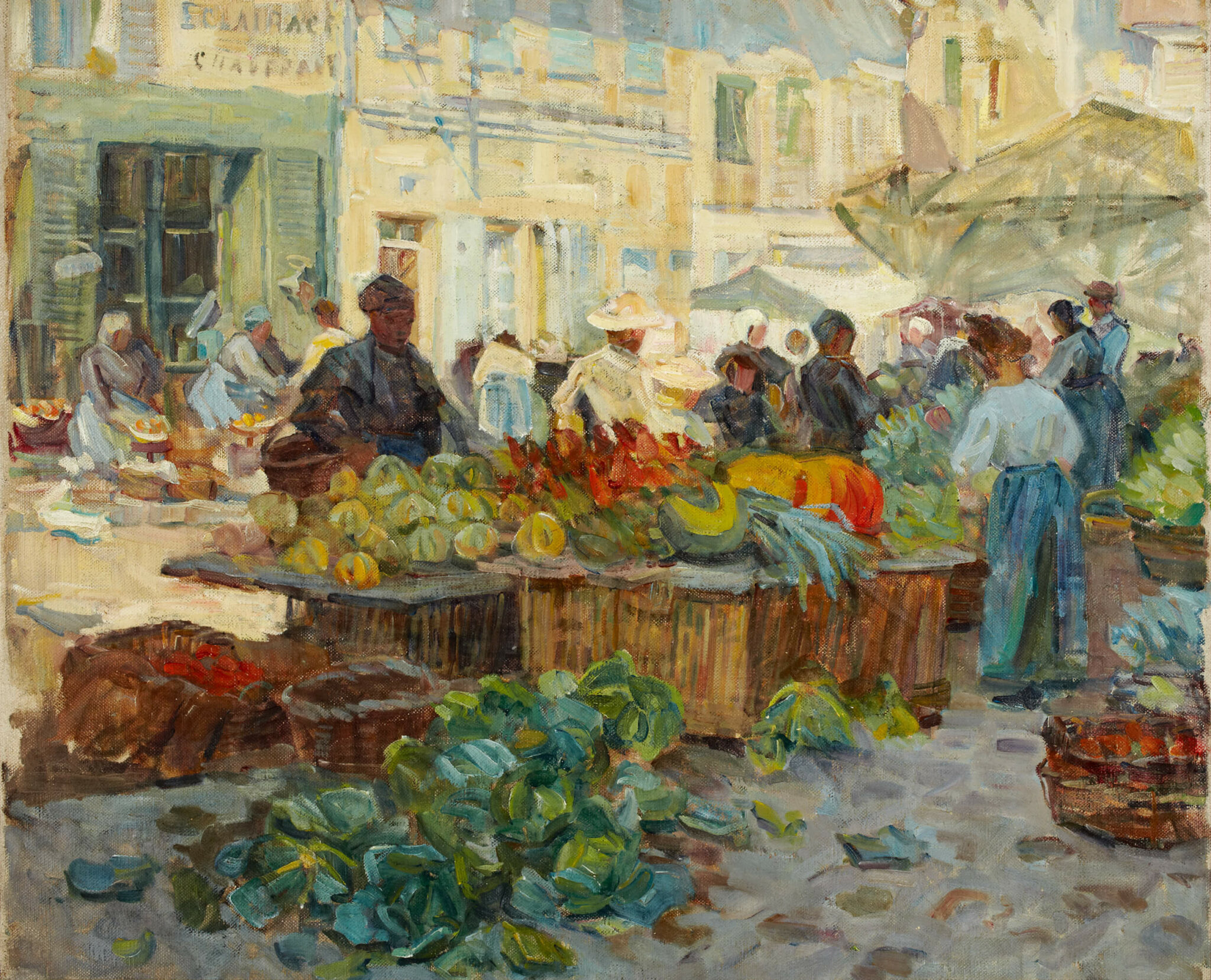 Helen McNicoll, Place du marché, 1910