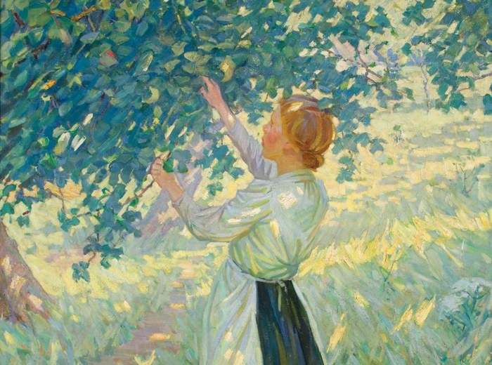 Helen McNicoll, La cueilleuse de pommes, v. 1911