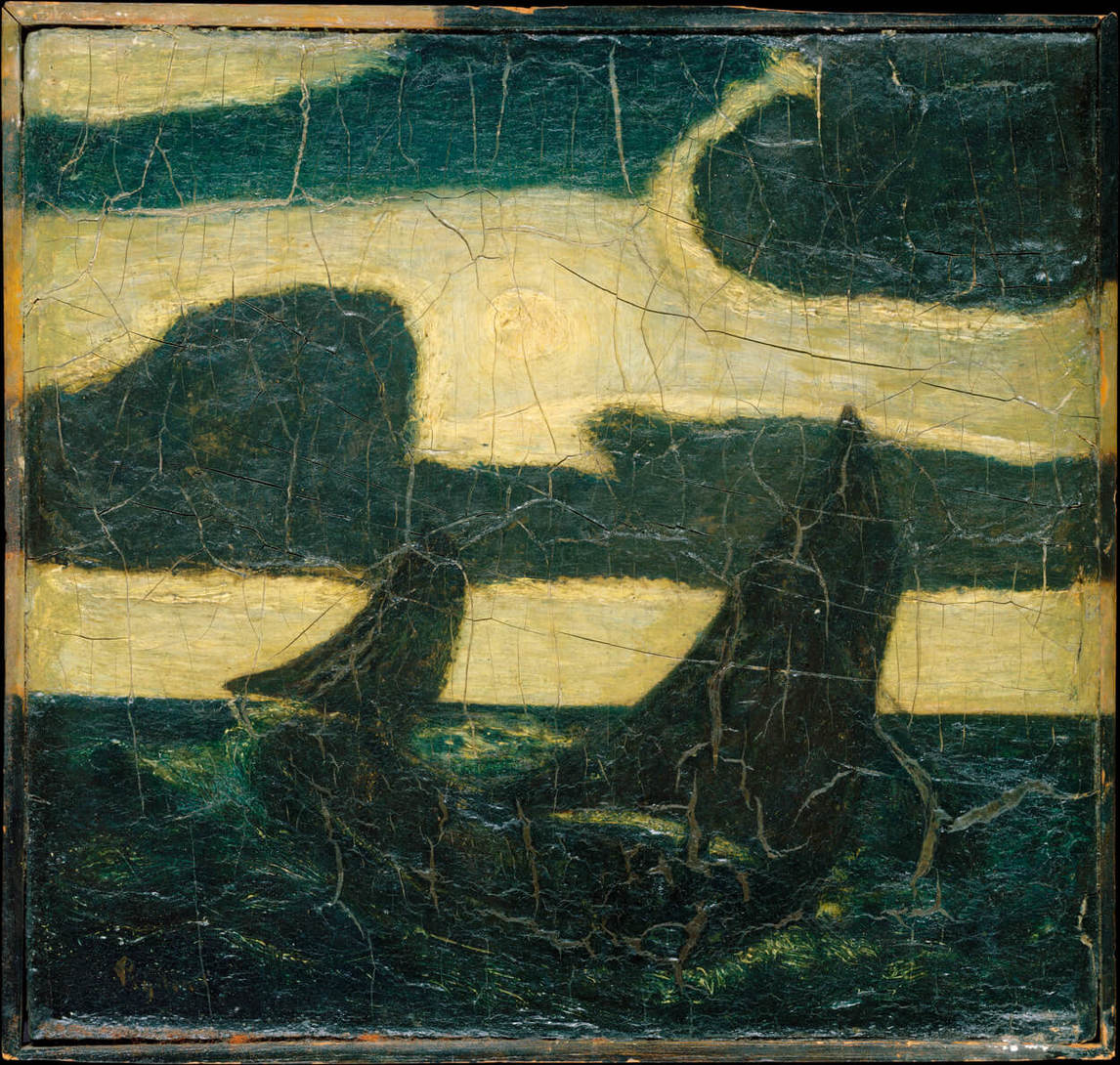 Marine au clair de lune, v. 1870-1890, par Albert Pinkham Ryder