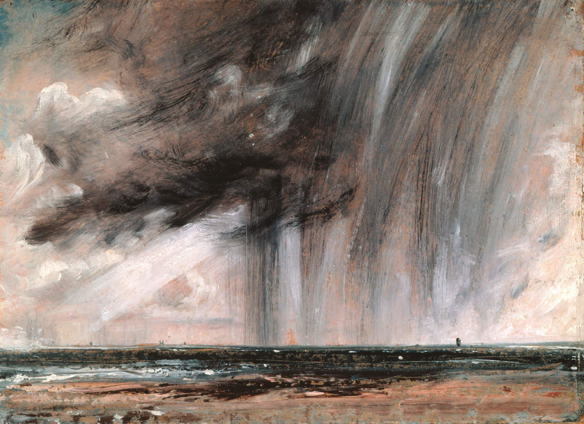 Trombes d‘eau sur la mer, v. 1824-1828, par John Constable