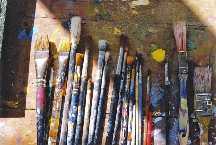 Photograph of Ewen's pain brushes