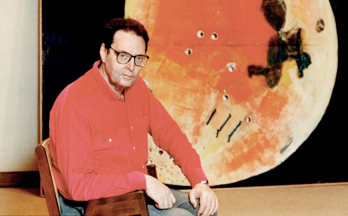 Paterson Ewen photographed with Gibbous Moon, 1980
