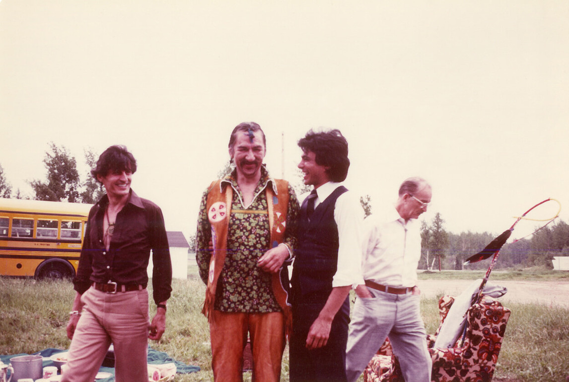 Norval Morrisseau and Robert Houle in Beardmore, Ontario, 1978