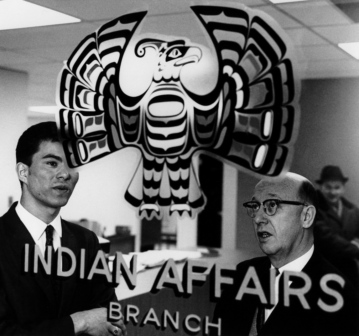 Robert Houle at the Department of Indian Affairs and Northern Development regional office in Winnipeg, 1966