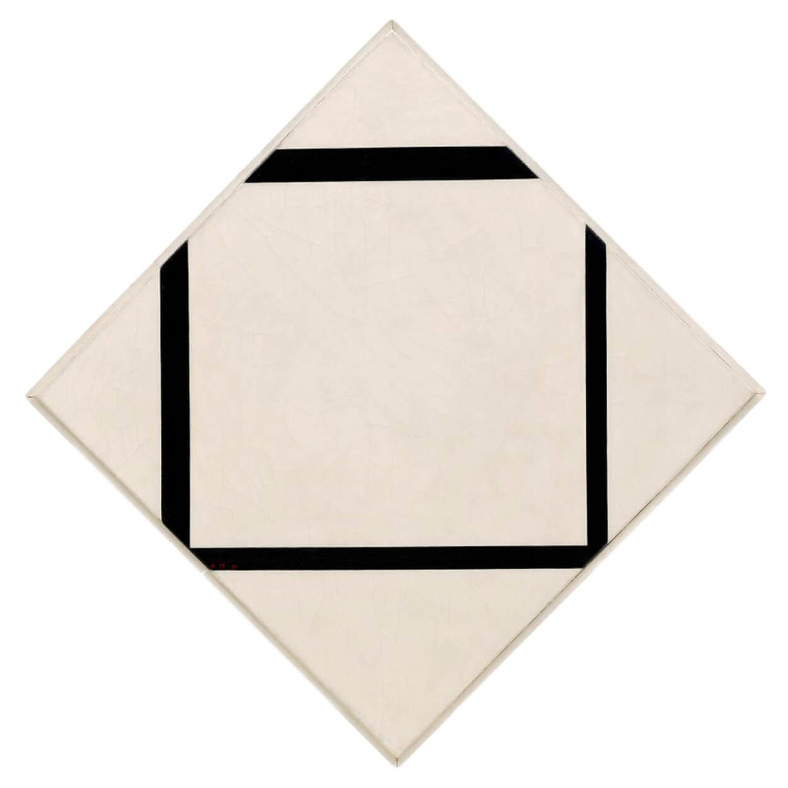 Composition no 1 : Losange avec quatre lignes, 1930, par Piet Mondrian