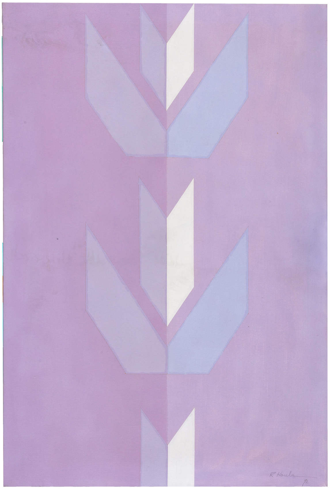 Ojibwa Motif, Purple Leaves, Series No. 2, 1972​​​​​​​, by Robert Houle