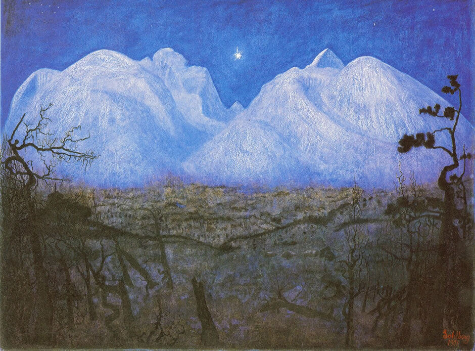 Art Canada Institute, Harald Sohlberg, Vinternatt i fjellene (Winter Night in the Mountains), 1901