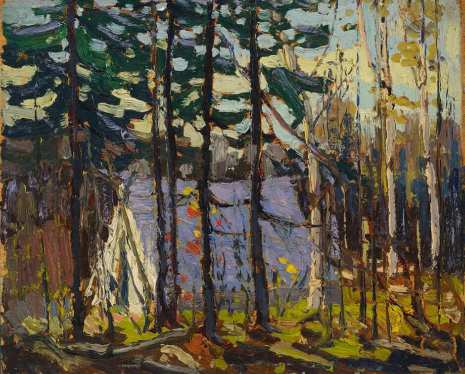 Art Canada Institute, Tom Thomson, Artist’s Camp, Canoe Lake, Algonquin Park, 1915