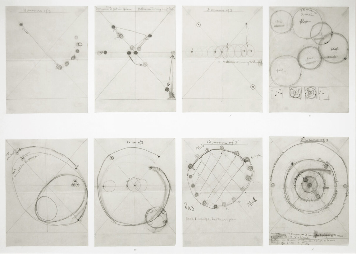 Notations d’une chorégraphie, 1948, par Françoise Sullivan.