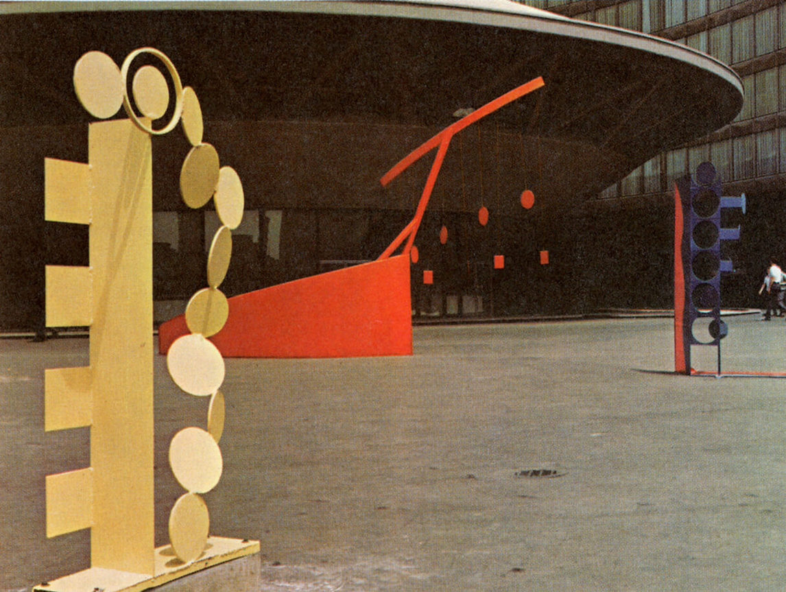 Vues d’ensemble de l’installation Aeris Ludus, 1967.