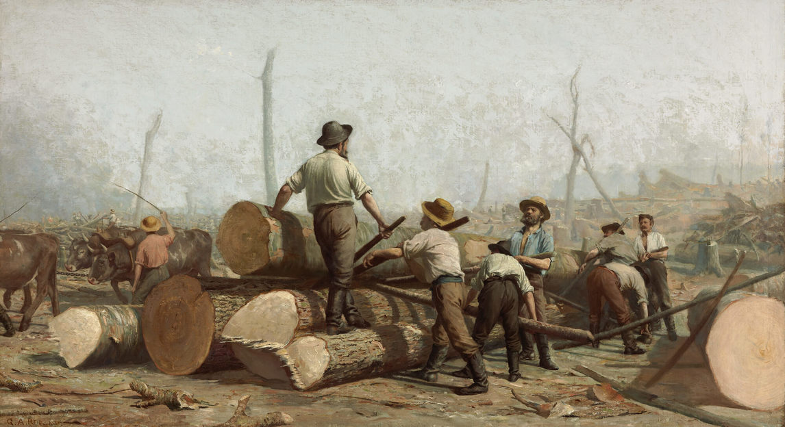 Logging, 1888, by George Reid