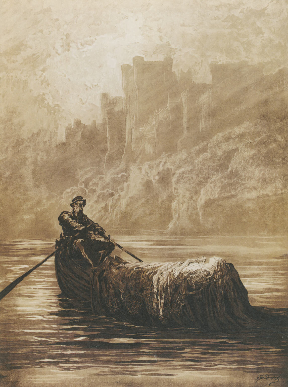 Gustave Doré, The Dead Steer’d by the Dumb, steel engraving by James H. Baker
