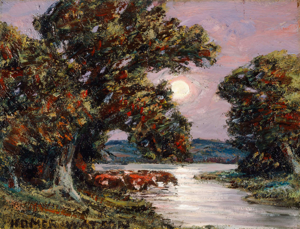 Evening Moonrise (Lever de lune, le soir), 1933, par Homer Watson