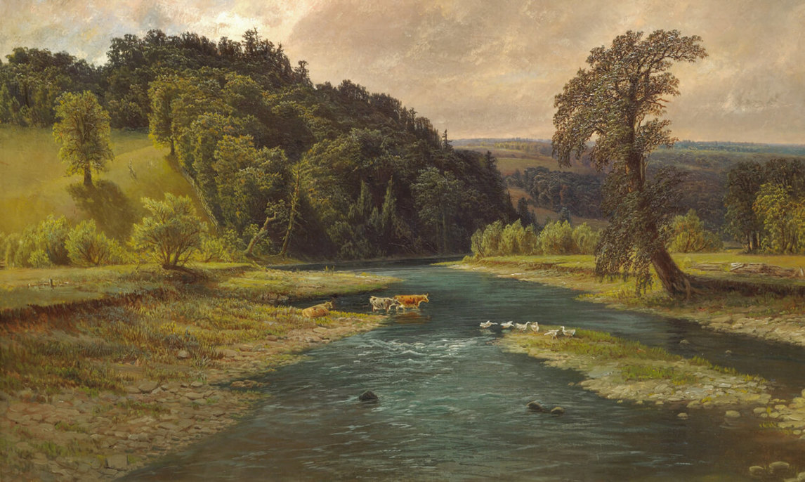 Grand River Landscape at Doon (Paysage de la rivière Grand, à Doon), v.1881, par Homer Watson