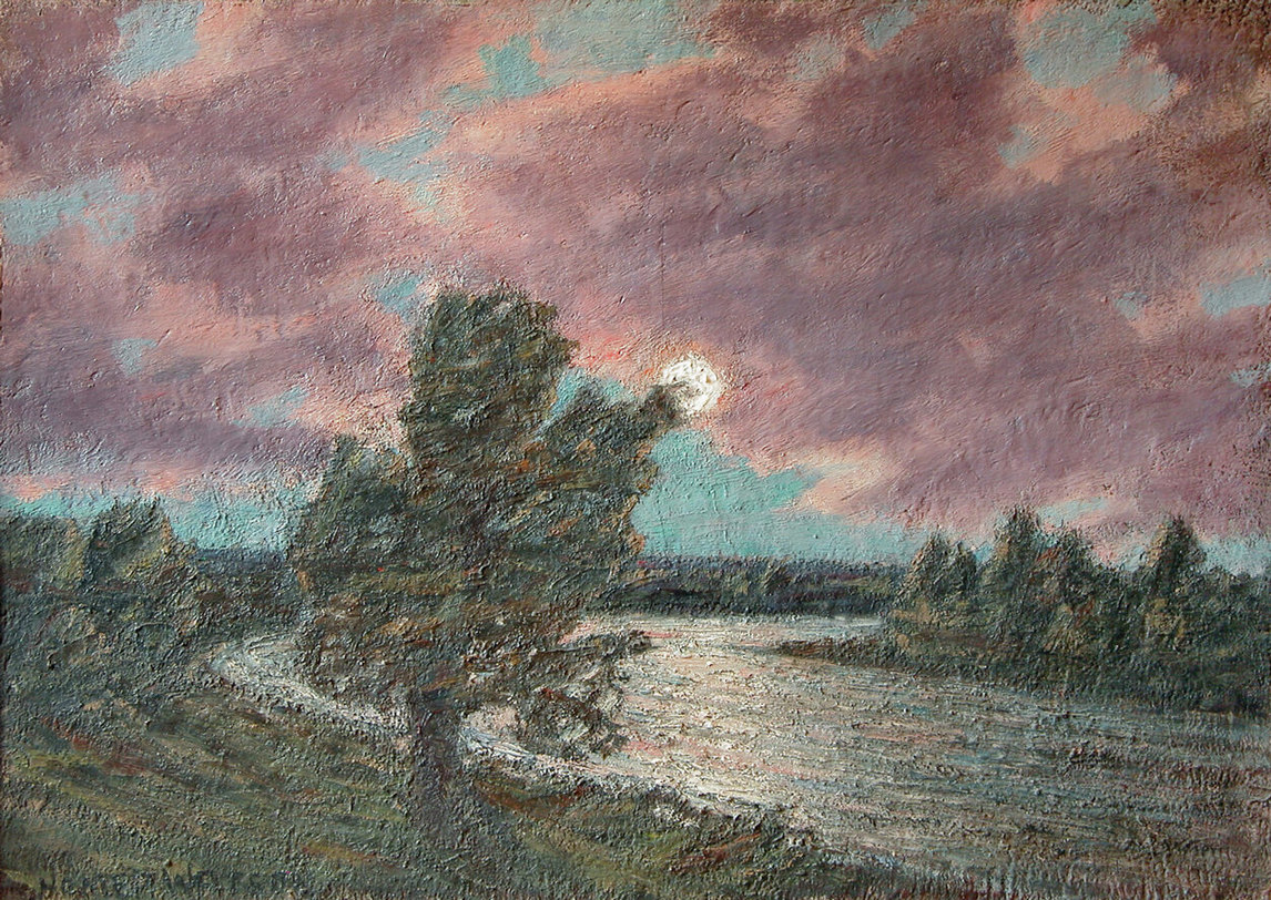 High Water, Pine Bend (Pin au coude de la rivière), v.1935, par Homer Watson