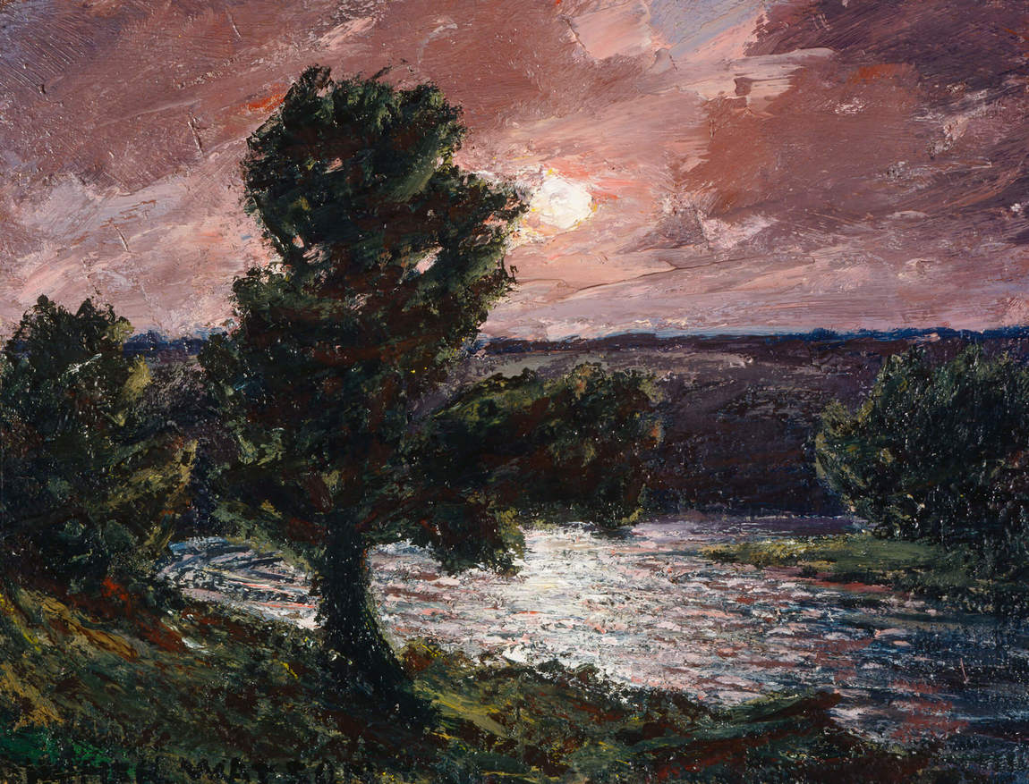 Homer Watson, Ruisseau au clair de lune, 1933