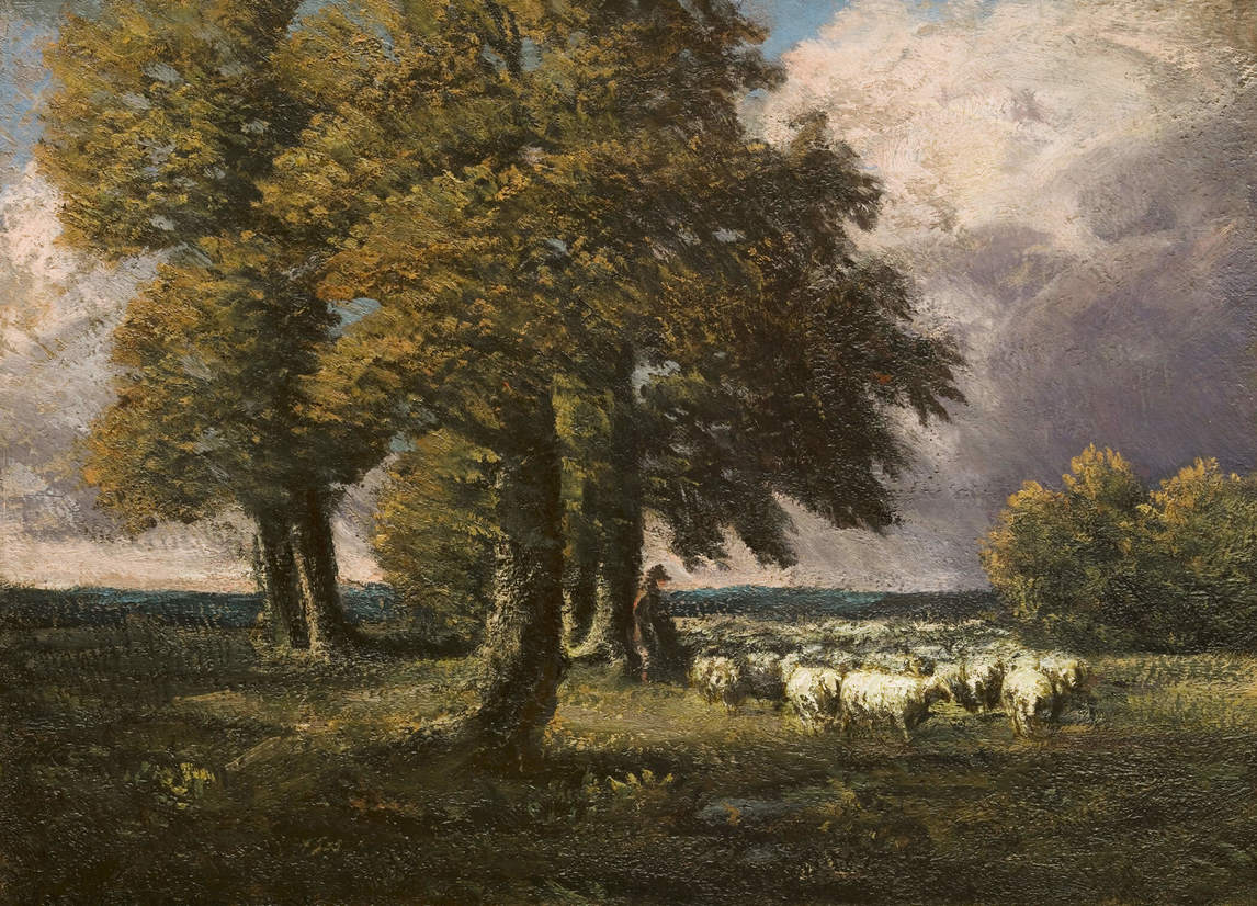  November among the Oaks, c.1920, by Homer Watson