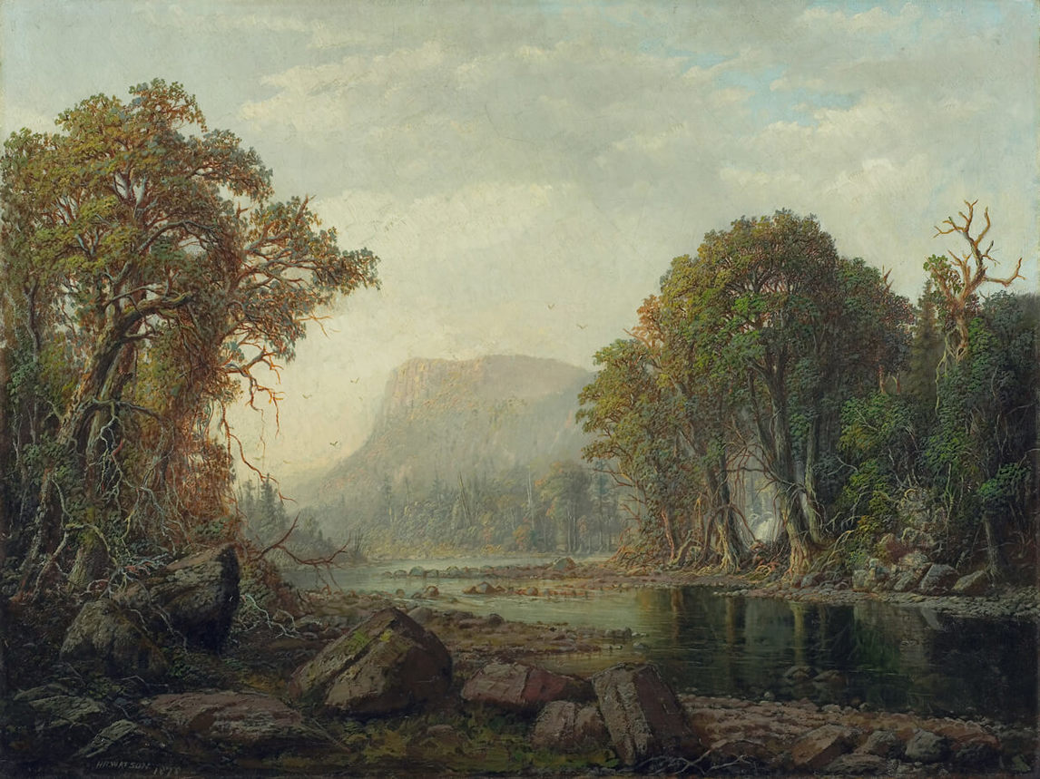 On the Mohawk River (Sur la rivière Mohawk), 1878, par Homer Watson