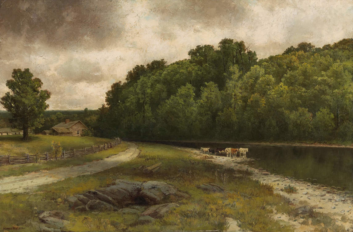 Homer Watson, On the River at Doon, 1885