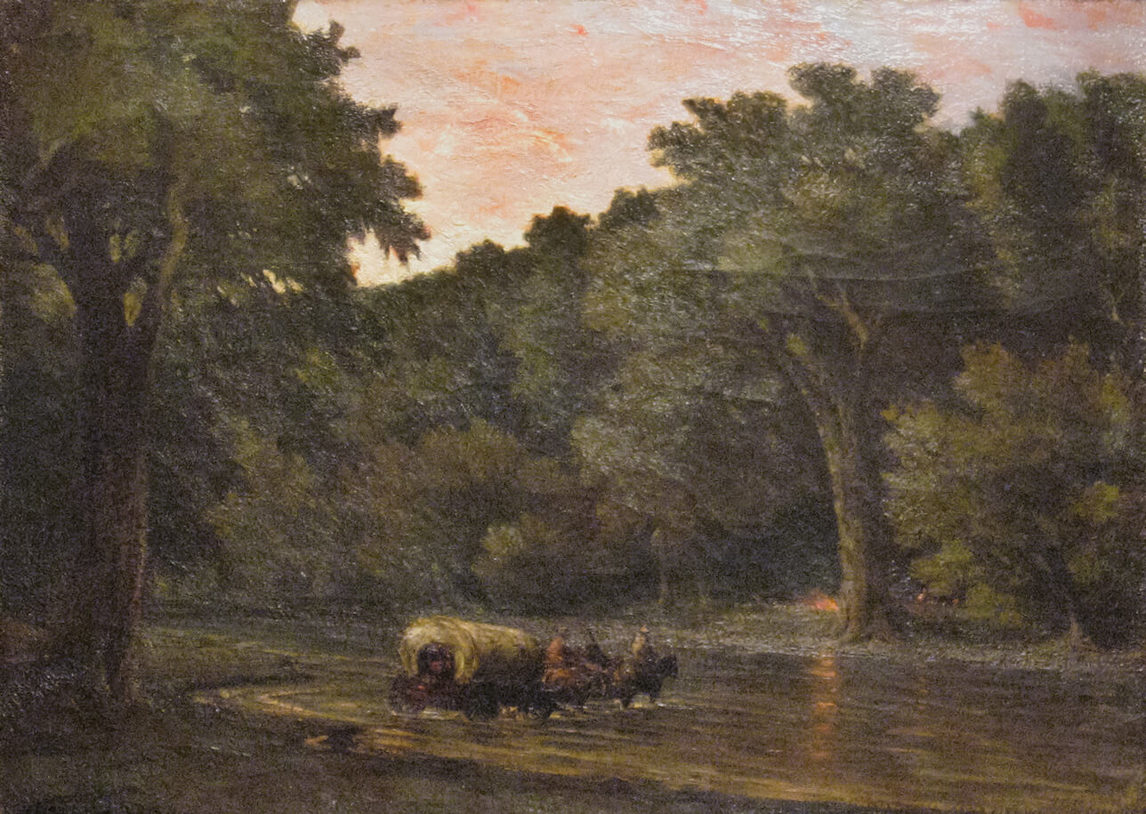 Pioneers Crossing the River (Pionniers traversant la rivière), 1896, par Homer Watson