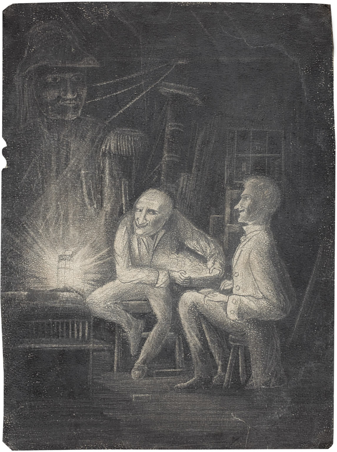 Homer Watson, Quilp and Sampson Brass in the Old Curiosity Shop (Quilp et Sampson Brass dans le magasin d’antiquités), de la fin des années 1860 