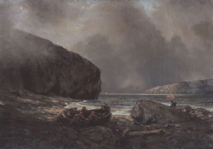 Smugglers’ Cove, Cape Breton Island, Nova Scotia (Smugglers’ Cove, Île du Cap Breton, Nouvelle-Écosse), 1909, par Homer Watson