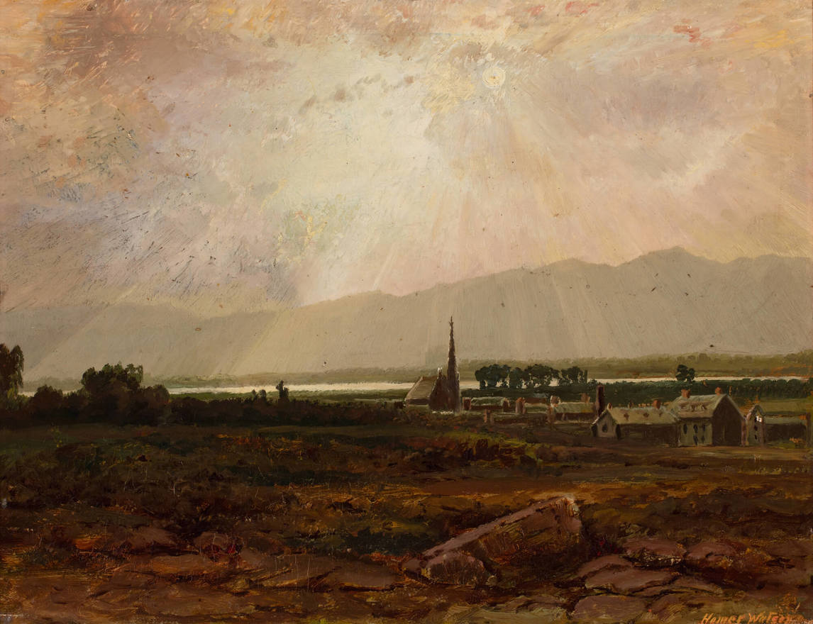Sunlit Village, 1884, by Homer Watson