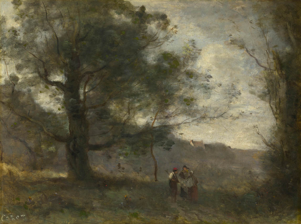 Jean-Baptiste-Camille Corot, Le chêne dans la vallée, 1871